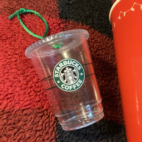 🎄Starbucks Christmas coffee cup (china) + cute little tree ornament (plastic). - Picture 7 of 10